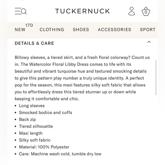 NWT TUCKERNUCK Turquoise Watercolor Floral Libby Dress Size Large - Picture 5 of 16